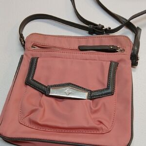 Simply Vera Vera Wang Coral and Gray Crossbody Bag